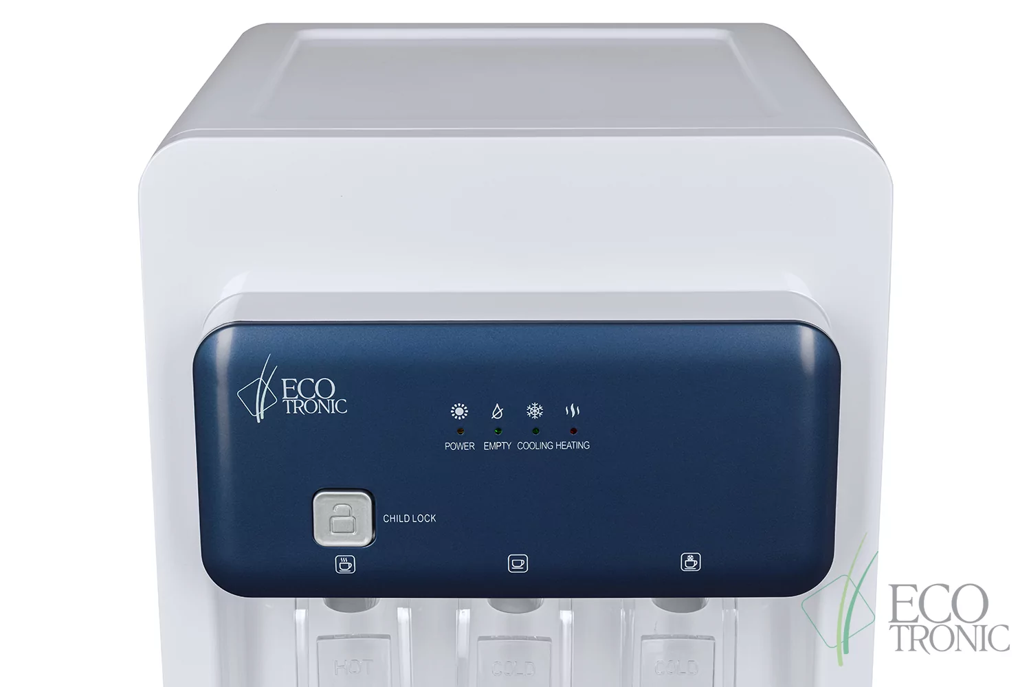 Кулер Ecotronic K43-LXE white-blue