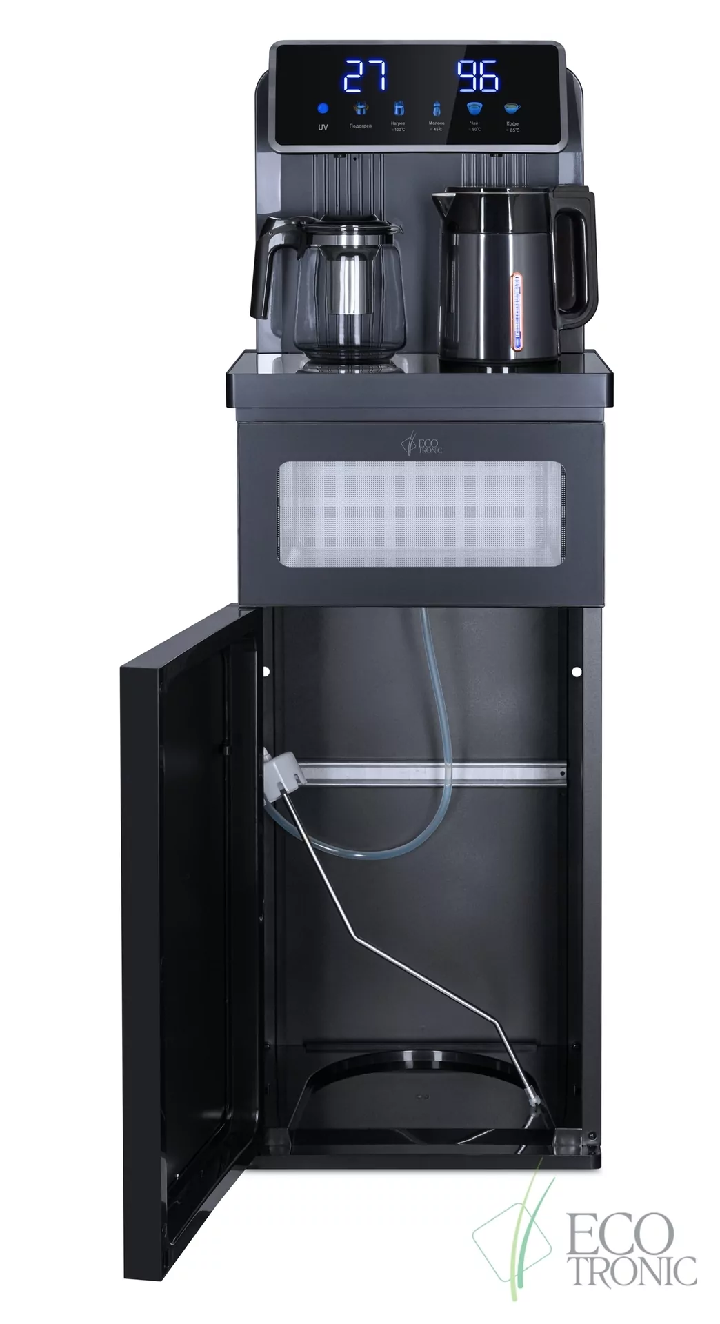 Кулер с чайным столиком Тиабар Ecotronic TB30-LNR UV dark grey