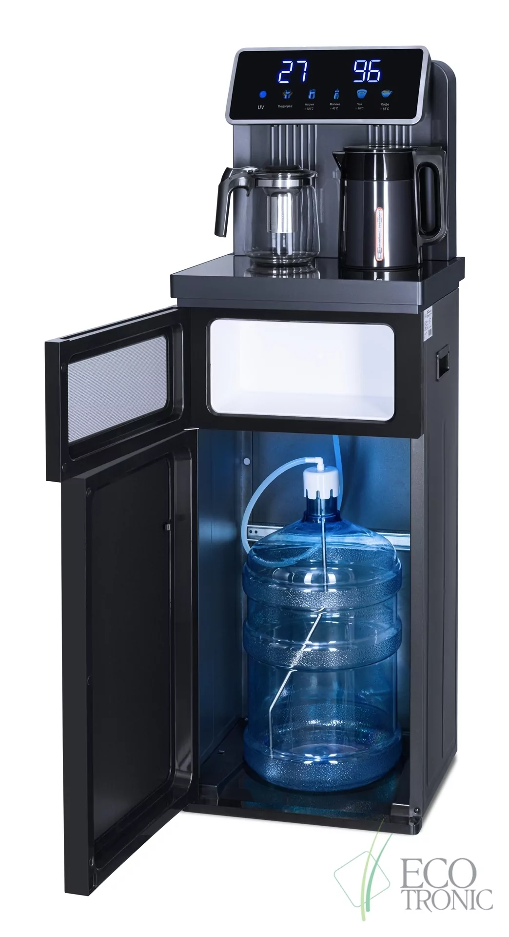Кулер с чайным столиком Тиабар Ecotronic TB30-LNR UV dark grey